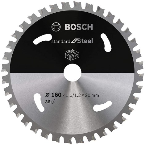 Пильный диск по металлу Bosch Standard for Steel; 160x20 mm; Z36; 6°