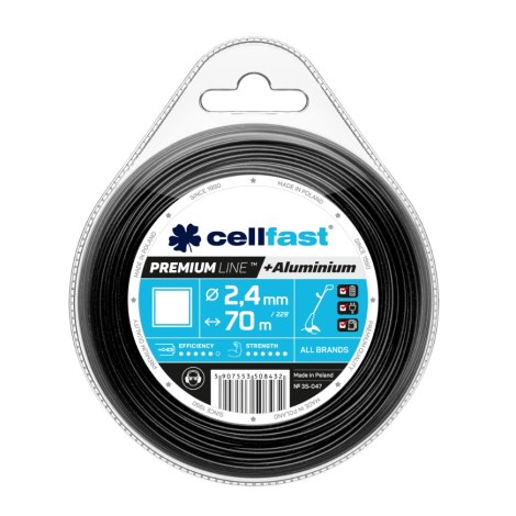 Леска триммерная для газонокосилки Cellfast 35-047; 2,4 mm; 70 m