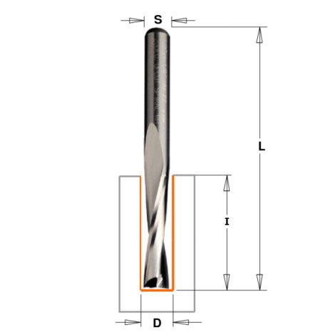 Gropju frēze CMT; S=6 mm; D=3,5 mm