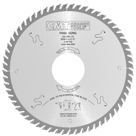 Пильный диск по дереву CMT 282; 430x4.4x75; Z72; 16°