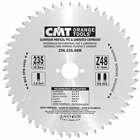 Пильный диск по алюминию CMT 296; 235x2,8x30; Z48; -6°
