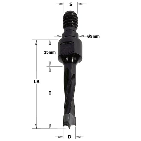 Сверело по дереву CMT; S=M8/9 mm; D=10x30 mm