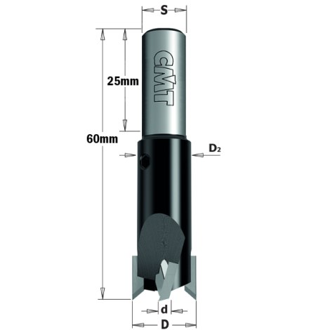 Зенкер конический CMT 515.615.11; D=15 mm
