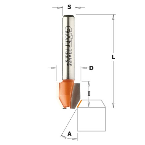 Nokāpes frēze CMT; S=6 mm; D=12 mm
