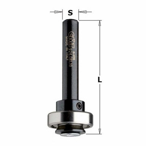 Фрезерный шпиндель CMT 724.061.10; S=6 mm; L=55 mm; с подшипником