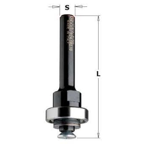Фрезерный шпиндель CMT 724.062.00; S=6 mm; L=61 mm; с подшипником