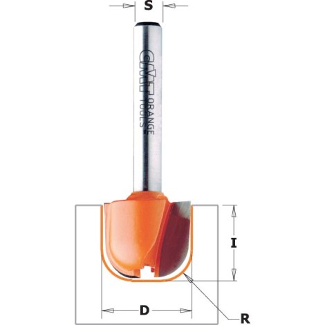 Nokāpes apaļošanas frēze CMT; S=6 mm; D=19 mm