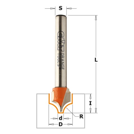 Profilfrēze CMT 765.402.11; S=6 mm; D=10 mm