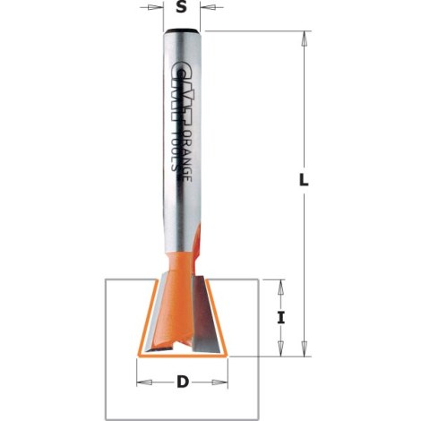 Фрезы для обработки зубчатых шипов CMT; S=1/4''; D=8 mm