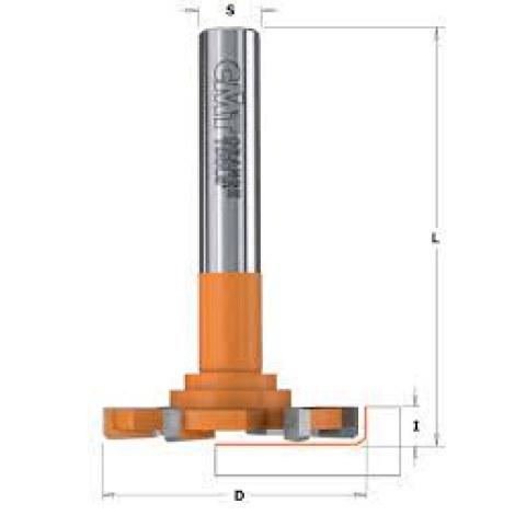 Slotu griezēja maršrutētāja uzgalis CMT 822.034.11; S=12,7 mm; D=52 mm
