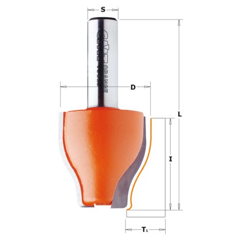 Nokāpes apaļošanas frēze CMT; S=1/2''; D=38 mm