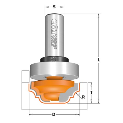Nokāpes apaļošanas frēze CMT; S=12 mm; D=31,7 mm