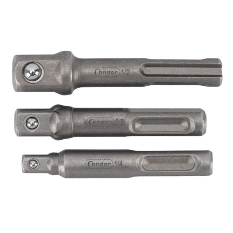 Adapteru komplekts Condor Werkzeug C4702; 1/4''; 3/8''; 1/2''; 3 gab.