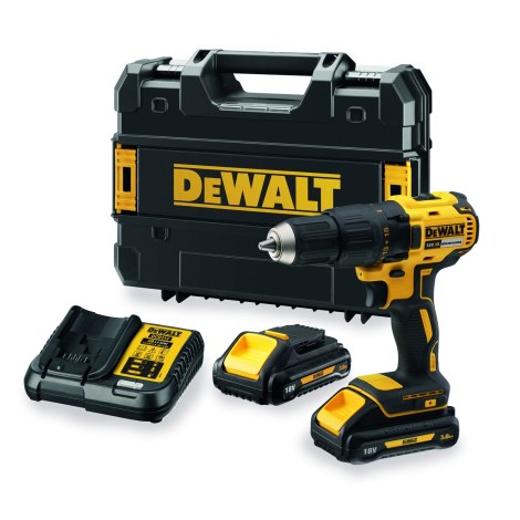 Urbjmašīna-skrūvgriezis DeWalt DCD777L2T; 18 V; 2x3,0 Ah akum.