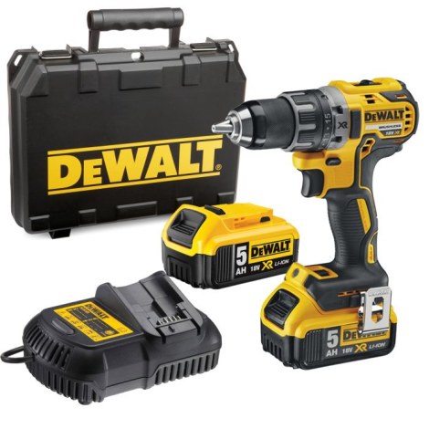 Urbjmašīna-skrūvgriezis DeWalt DCD791P2; 18 V; 2x5,0 Ah akum.