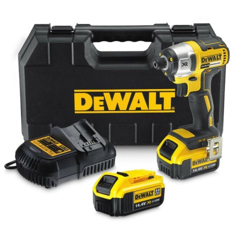 Triecienatslēga DeWalt DCF836M2; 14,4 V; 2x4,0 Ah akum.