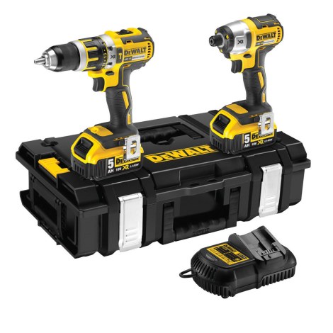 Набор инструментов DeWalt DCK250P2 (DCD795 + DCF886); 18 V; 2x5,0 Ah аккум.