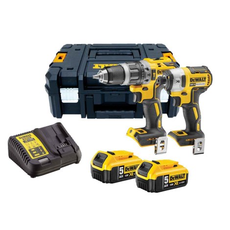 Instrumentu komplekts DeWalt DCK266P2T-QW (DCD796 + DCF887); 18 V; 2x5,0 Ah akum.