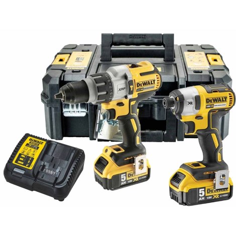 Набор инструментов DeWalt DCK276P2-QW (DCF887 + DCD996); 18 V; 2x5,0 Ah аккум.