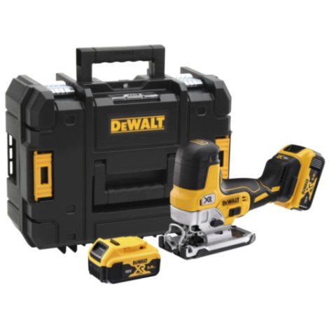 Аккумуляторный лобзик DeWalt DCS335P2; 18 V; 2x5,0 Ah аккум.