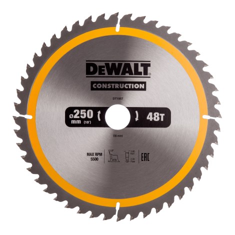 Отрезной диск DeWalt; 250x3x30,0 mm; Z48; 10°