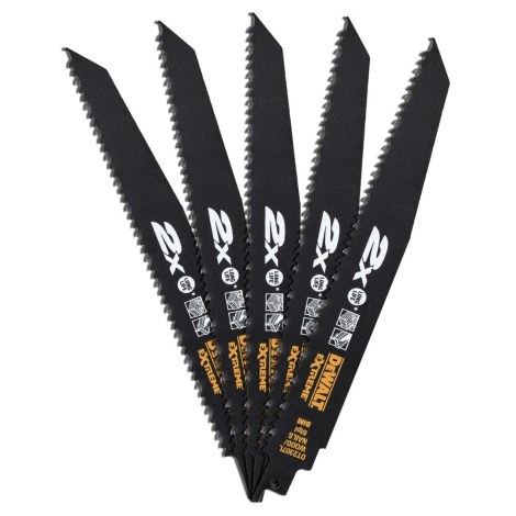 Zobenzāģa asmeņi DeWalt DT2301L-QZ; 152 mm; 5 gab.