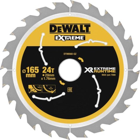 Отрезной диск DeWalt DT99561-QZ; 165x20 mm; T42