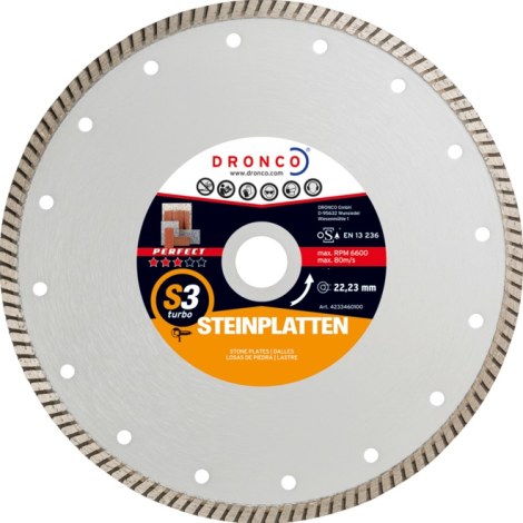 Алмазный отрезной диск Dronco S3 turbo; 125 mm