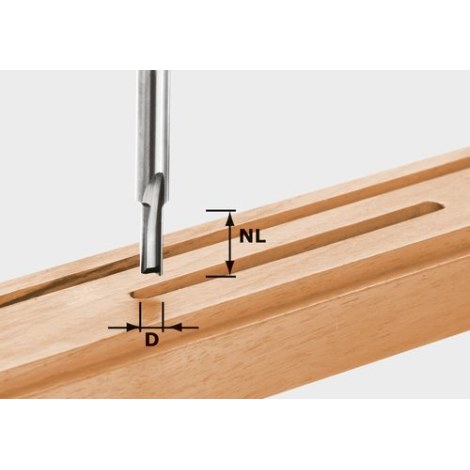 Gropju frēze no vesela cietsakausējuma Festool 6/45 mm