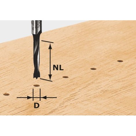 Сверло для отверстий под штифты Festool; 8x53,5 mm