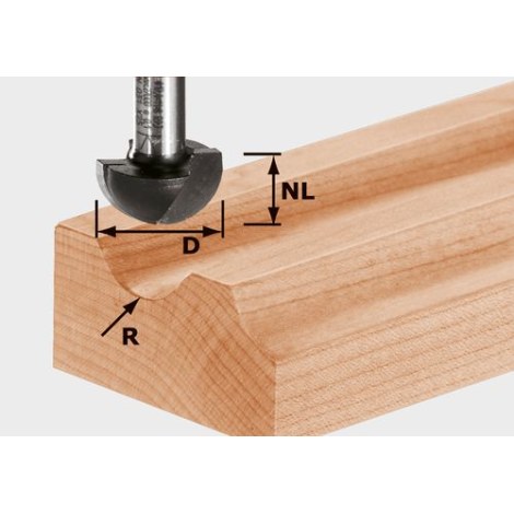 Nokāpes apaļošanas frēze Festool 15/20/60 mm