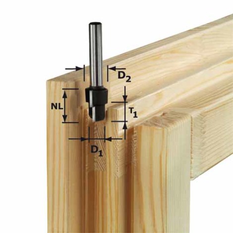 Kāpienveidīga frēze Festool; 16,3 mm; 80 mm
