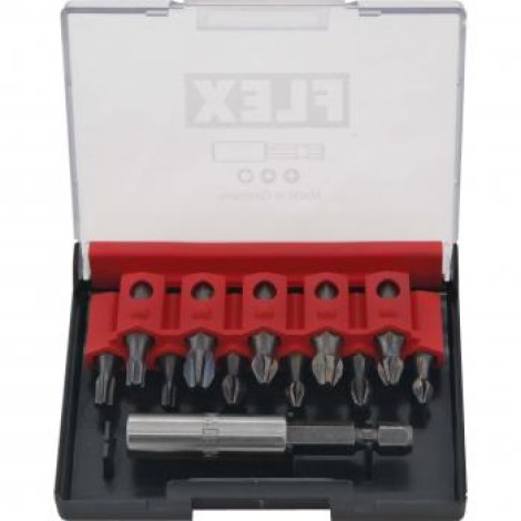 Skrūvgriežu uzgaļu komplekts Flex; PH/PZ/TX; 12 gab.