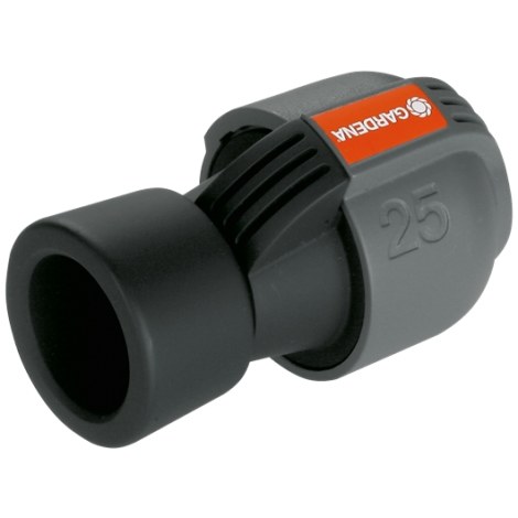 Коннектор с регулятором потока воды Gardena Quick&Easy; 1''; 25 mm