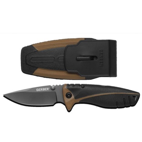 Нож Gerber Myth Folder DP гладкие лезвия с кобурой