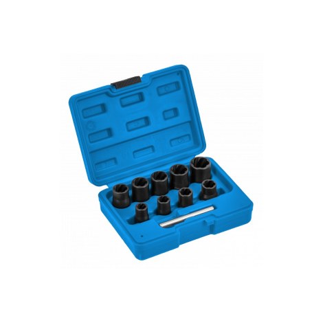 Uzgaļu komplekts Hogert HT8G401; 3/8''; 10-19 mm; 10 gab.