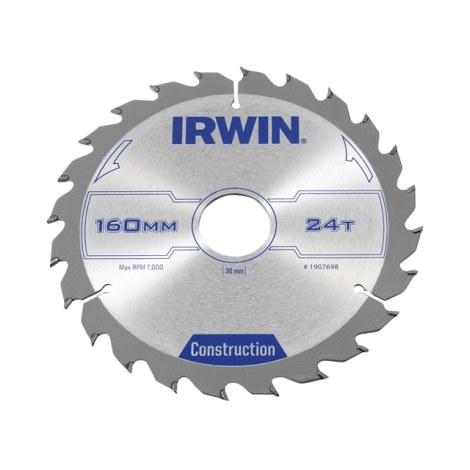 Griešanas disks kokam Irwin; 160x2,5x30,0 mm; Z24