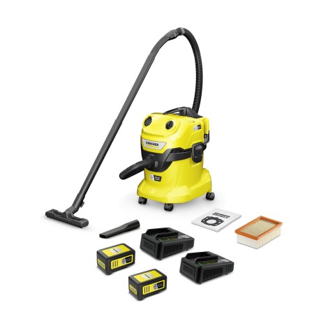 Пылесос для сухой-влажной чистки Karcher WD 4-18 Dual Battery Set