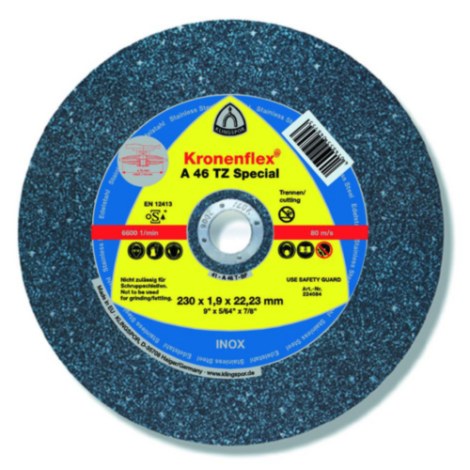 Abrazīvais griešanas disks Klingspor A 46 TZ Special; 230x1,9 mm; FL; 25 gab.