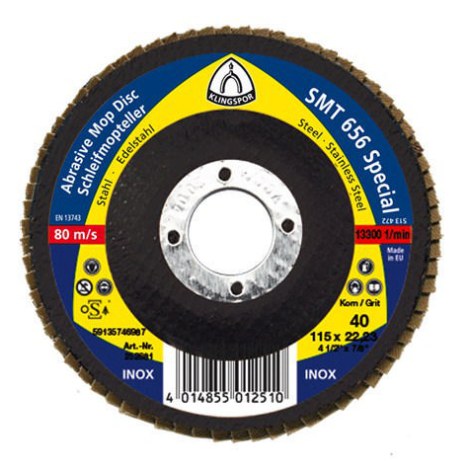 Лепестковый шлифовальный диск Klingspor 321705; 180x22,23 mm; G40; 10 шт.