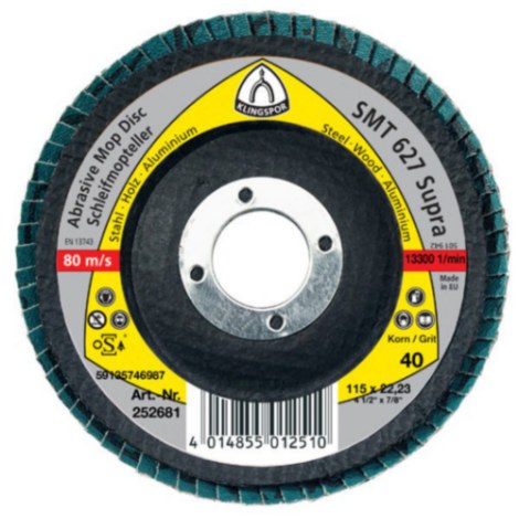 Лепестковый шлифовальный диск Klingspor 322821; 180x22,23 mm; G40; 10 шт.