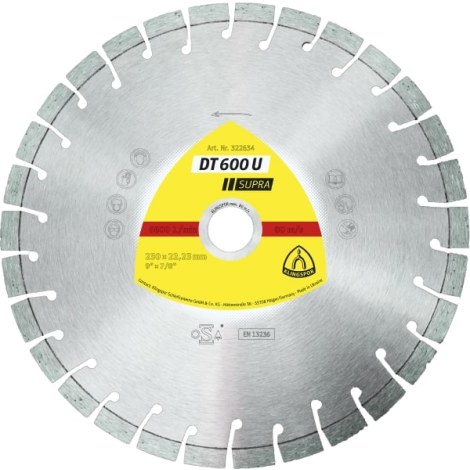 Алмазный отрезной диск Klingspor DT 600 U Supra; 400x3,2x30,0 mm