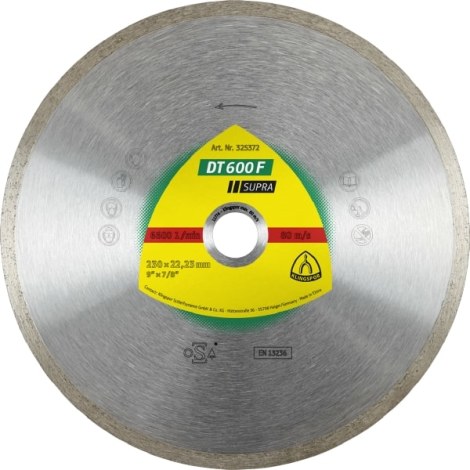 Алмазный диск для влажной резки Klingspor DT 600 F Supra; 300x2x30,0 mm