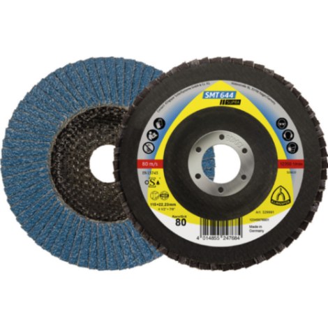 Lāpstveida slīpēšanas disks Klingspor 329991; 115x22,23 mm; G80; 10 gab.