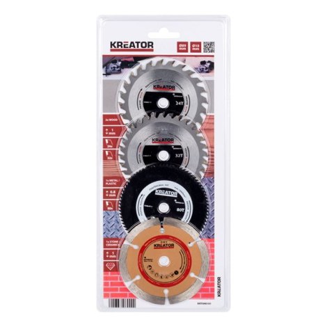 Apaļš zāģa asmens Kreator KRT090101; 89 mm; 4 gab.