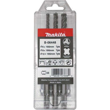 3 betona urbju komplekts Makita Deltagon; SDS-plus