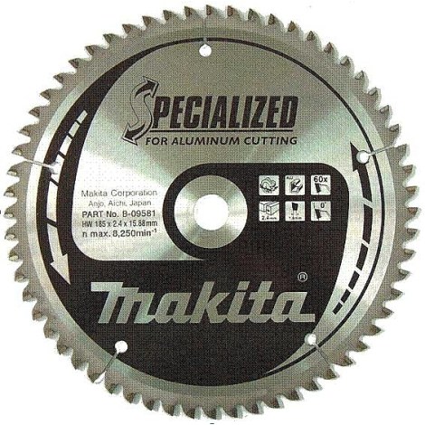 Пильный диск по алюминию Makita SPECIALIZED; 180x2,4x30,0 mm; Z60; 0°
