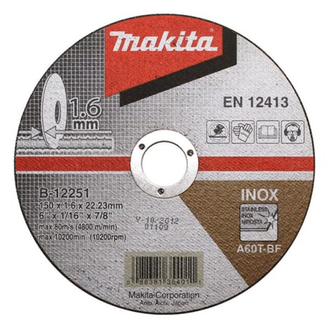 Абразивный режущий диск Makita; 150x1,6 mm для металла
