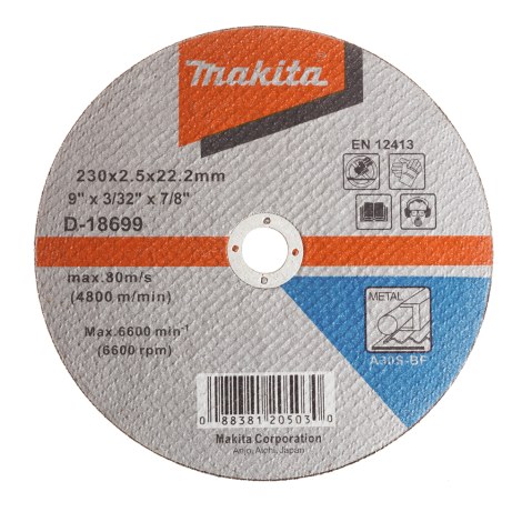 Абразивный режущий диск Makita; 230x2,5 mm для металла