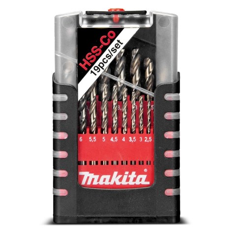 Metāla urbju komplekts Makita D-67561 HSS-Co; 1-10 mm; 19 gab.